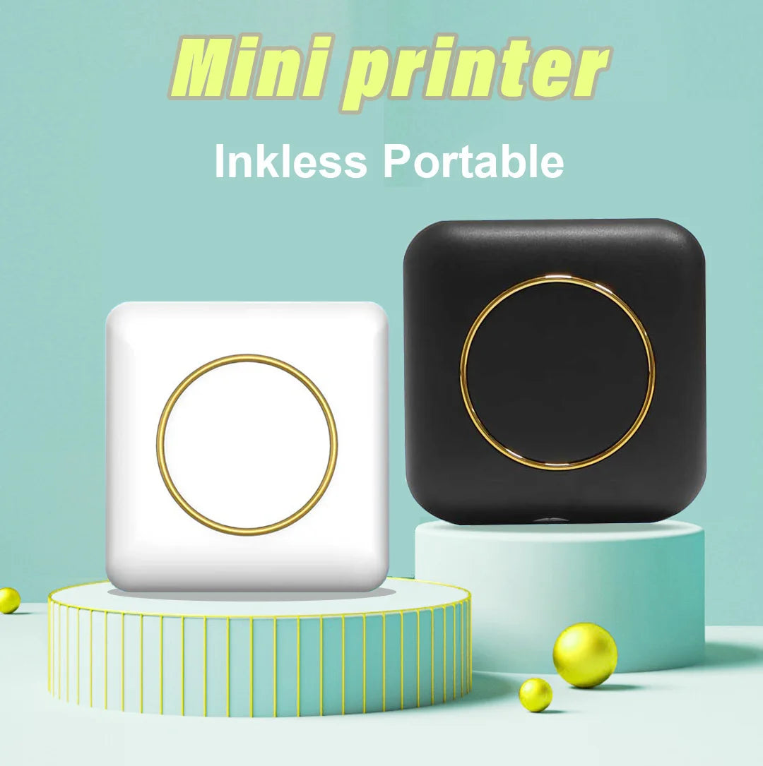 Bluetooth Mini Printer: Pocket-Sized, Inkless, Portable for Photos, Stickers, Notes